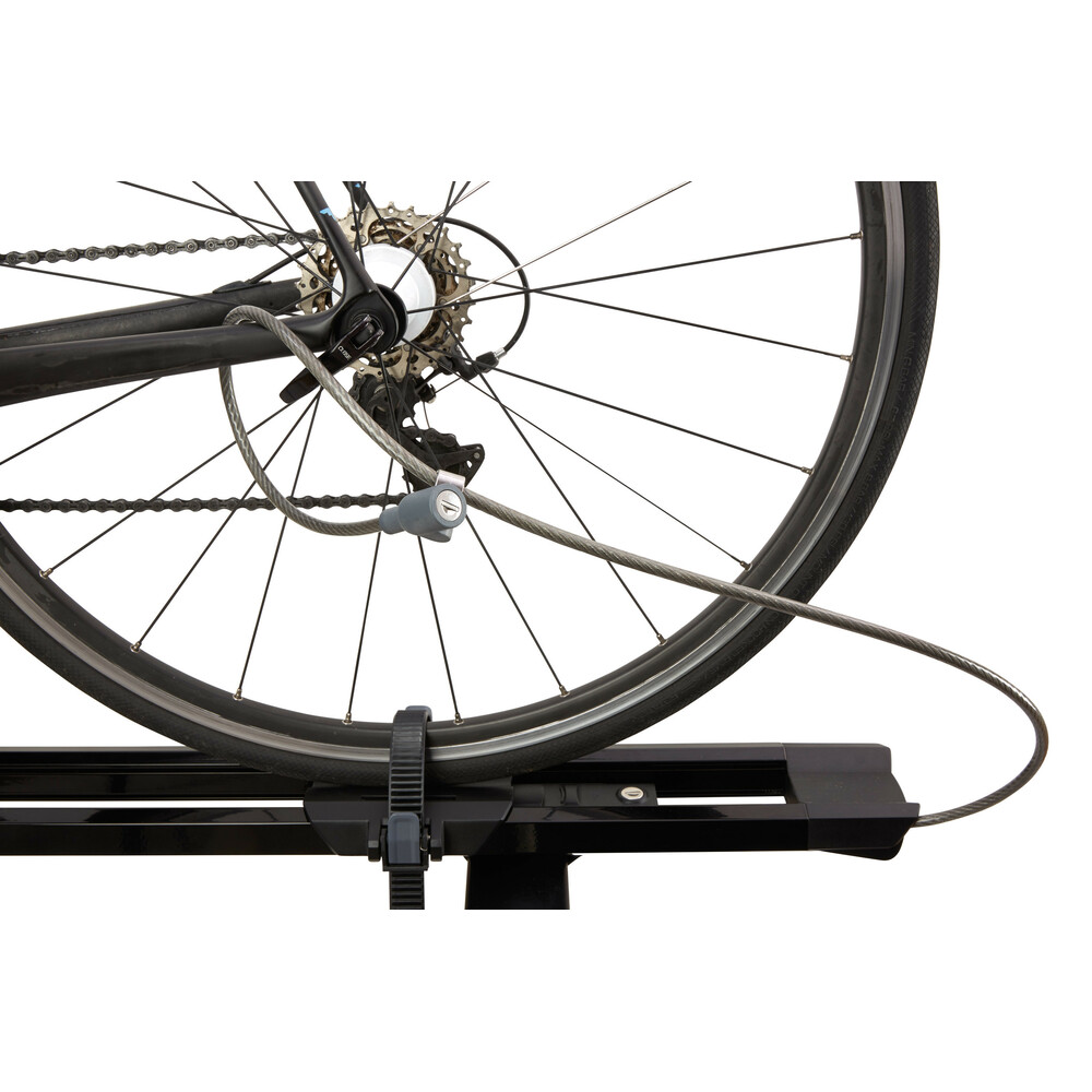 HighSpeed, porta bicicletta da tetto con fissaggio ruota anteriore - Nero