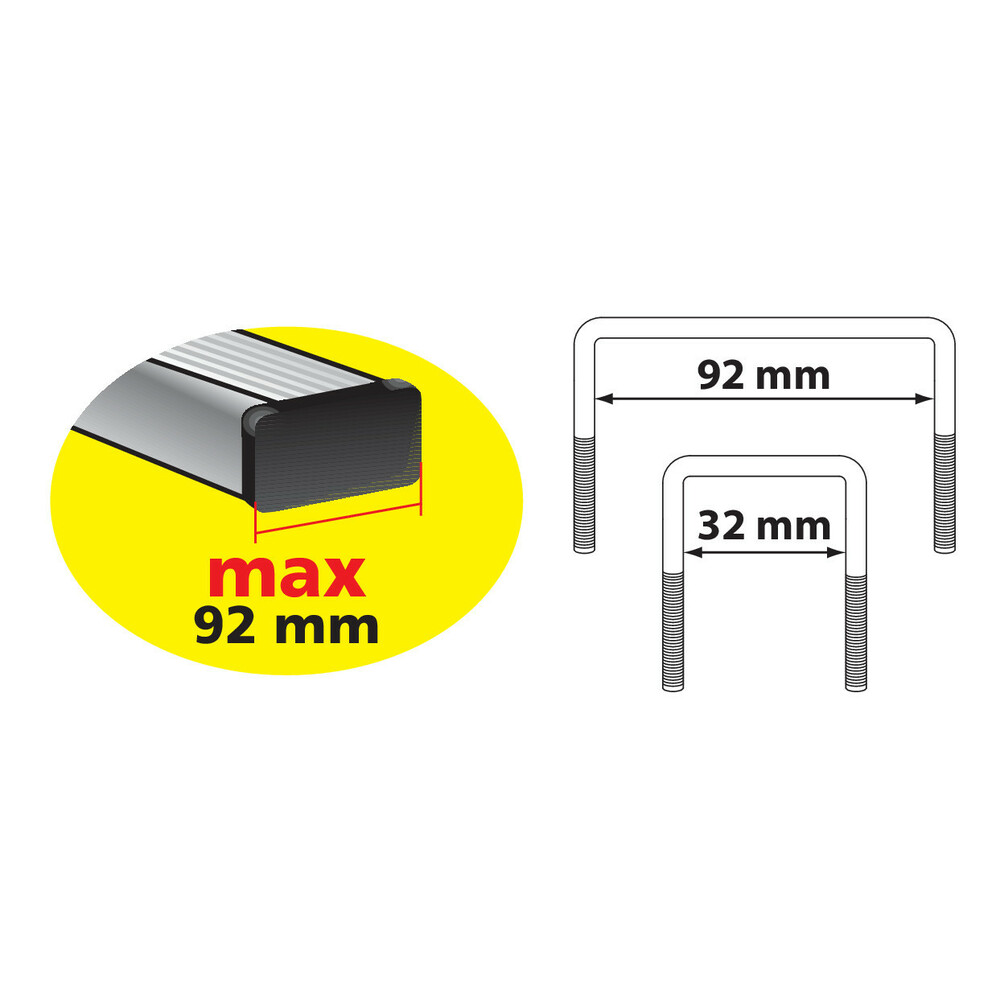 Kit de fixation standard pour coffre de toit Whispbar