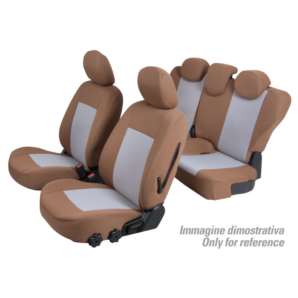Set Sitzbezüge Superior - Nocciola - kompatibel für Fiat 500 (07/07>06/15)  - Fiat 500C (07/09>06/15) - Fiat 500 (07/15>) - Fiat 500C (07/15>08/20)
