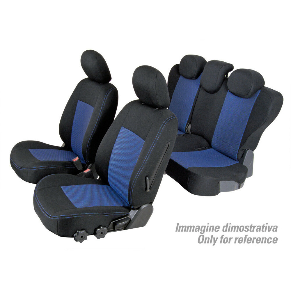 Set coprisedili Superior - Nero/Blu - compatibile per Fiat 500L Cross  (06/17>12/22) - Fiat 500L Trekking (11/13>05/17)