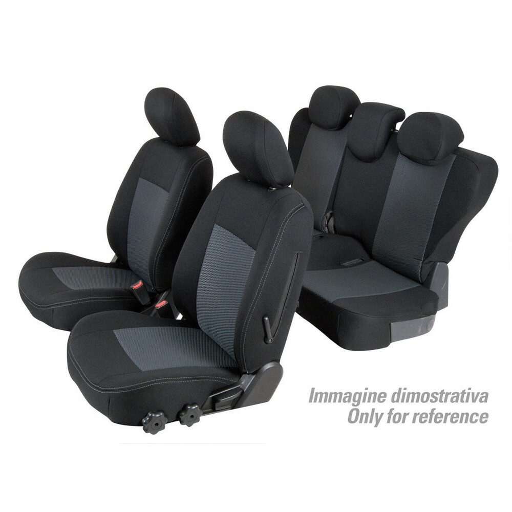 Set Sitzbezüge Superior - Schwarz/Grau - kompatibel für Hyundai i20 5p  (06/12>10/14)
