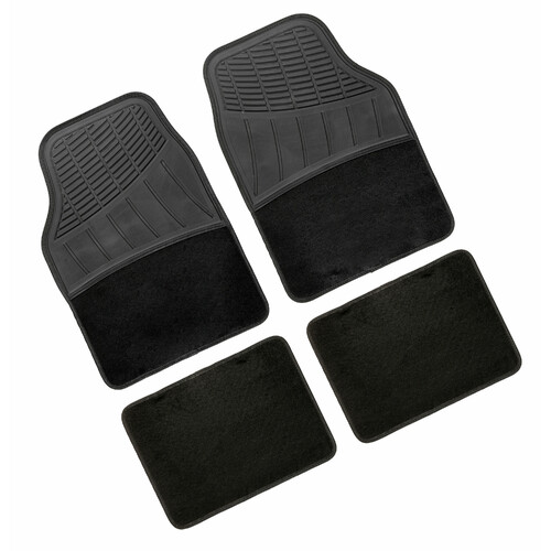 4pcs Auto Fußmatten Universal Teppich Full Set Auto Zubehör Auto