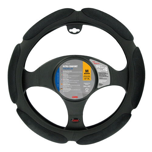 Air-Grip Black, ventilated steering wheel cover - S - Ø 35/37 cm