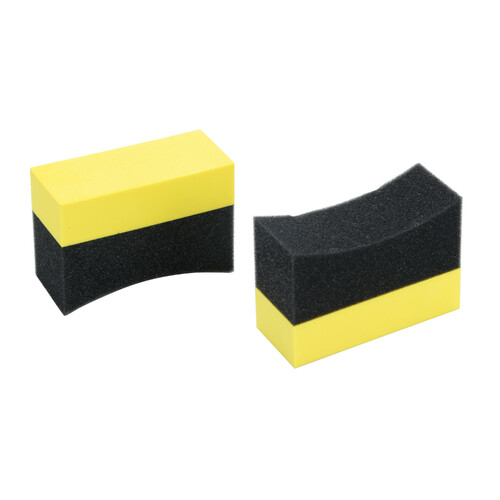 4Pcs Automotive Car Wheel Washer Tyre Tire Dressing Applicator Curved Foam  Sponge Pad Polishing Sponge Wax