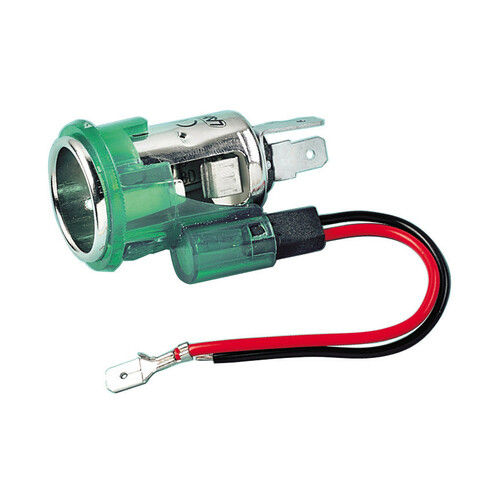 Accendisigari Auto 12V rame verde + Nylon presa accendisigari per