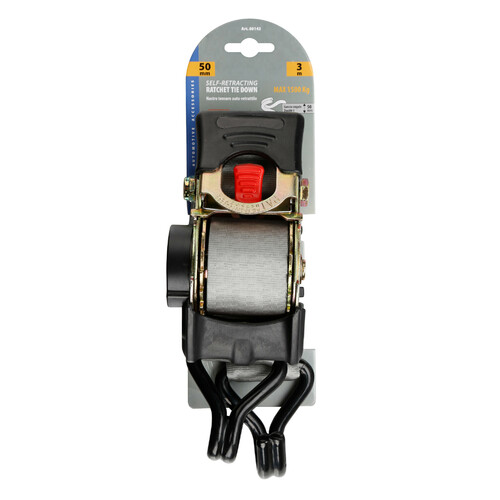 Self-retracting heavy duty ratchet tie-down - 5x300 cm 5
