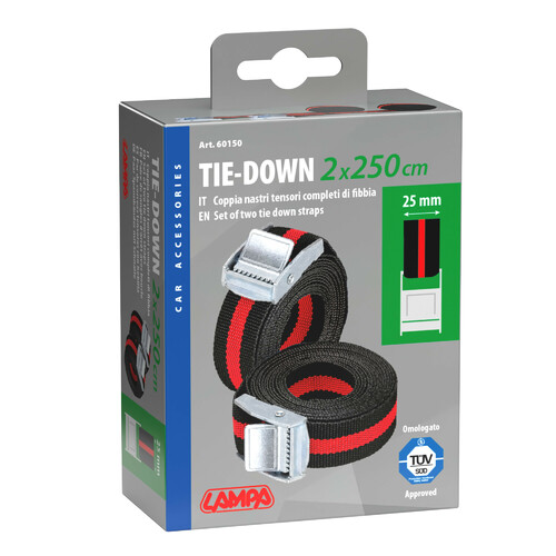 Set 2 tie down straps - 250 cm 2
