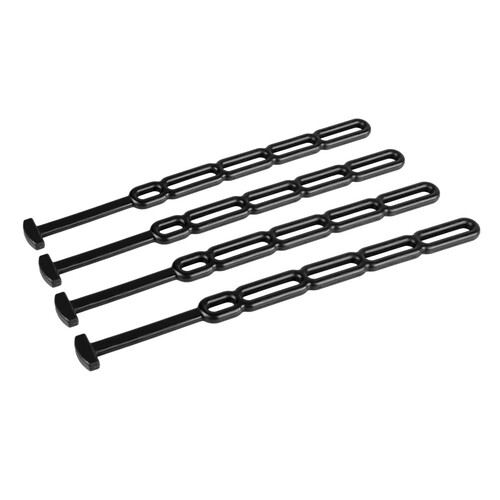 NBR rubber tarps straps, set 4 pcs - 370x30 mm