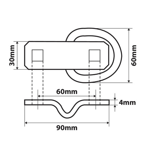 G-3, forged cargo D-ring anchor, 2 pcs 2