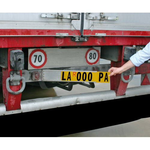 PORTA TARGA RIPETITRICE PER RIMORCHI CARRELLI ANTIRUGGINE CON CERNIERA