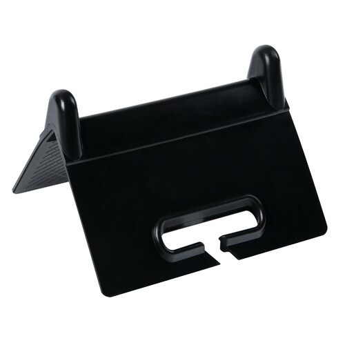 Plastic corner protector for cargo lashing strap