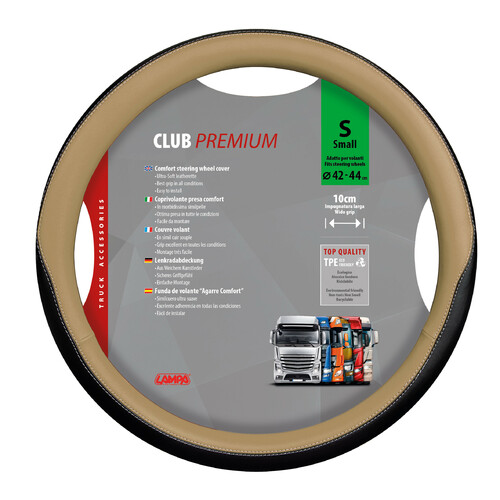 Beige Lampa Club Premium Steering Wheel Cover 49-51cm Beige Lampa Club Premium Steering Wheel Cover 49-51cm