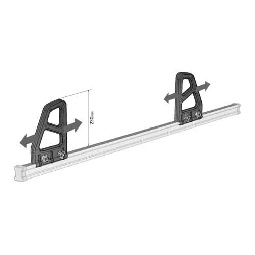 K-2, pair of load stops - 23 cm 2