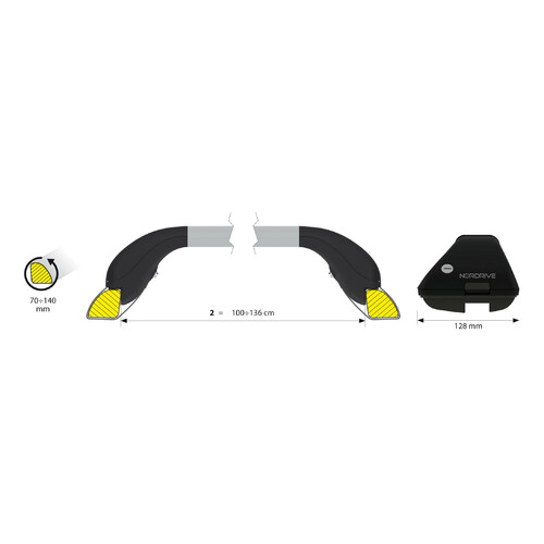 Snap Alu Rail, complete set telescopic aluminium roof bars - L - F0 3