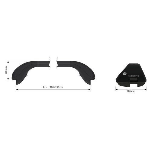 Snap Steel, pair of telescopic steel roof bars - L - 100÷136 cm 2