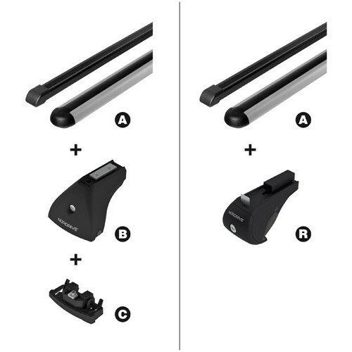 Quadra, pair of steel roof bars - S - 108 cm 3