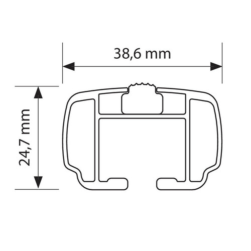 Helio, pair of aluminium roof bars - XL - 140 cm 3