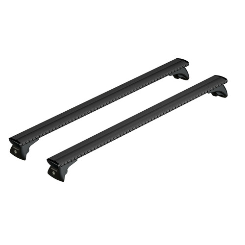 Silenzio Black In-Rail, set completo barre portatutto in alluminio