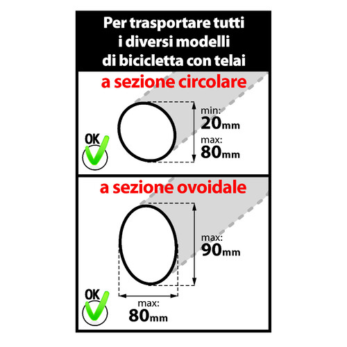 Bike-One, porta bicicletta in acciaio - Nero 5