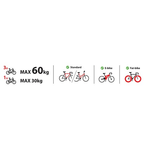 Wave 3, bicycle rack for tow ball - 3 bikes 5