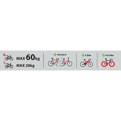 Wave 4, bicycle rack for tow ball - 4 bici 5