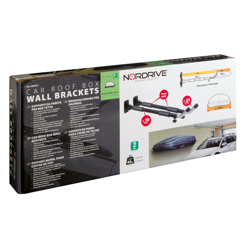 Pair of car roof box wall brackets - Type 2, flat stand 5
