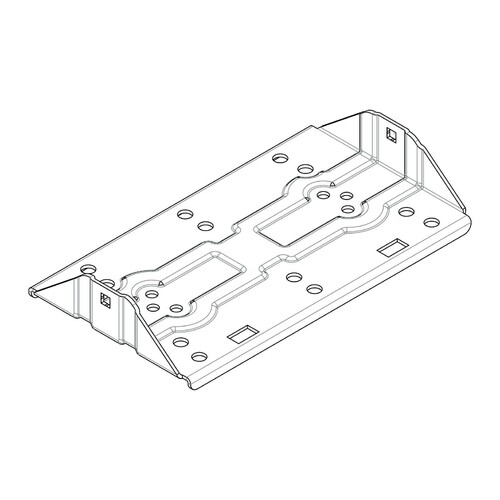 Piastra supporto braccetti nera per N50100 per barre Silenzio