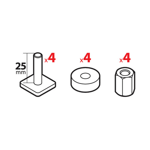 Set adattatori porta sci Pro-Slider (N40000-N40001) per barre Silenzio e Yakima