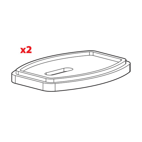 Set 2 distanziali per tamponi kit attacchi Kargo - H = 7 mm