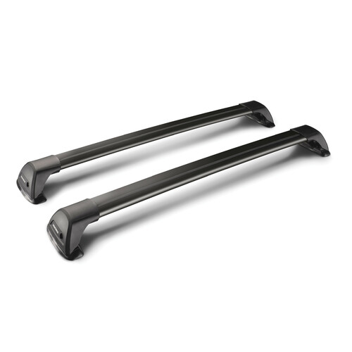 Flush Black, pair of telescopic aluminium roof bars - 85 cm