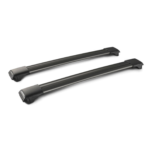 Rail Black, pair of telescopic aluminium roof bars - 73 cm