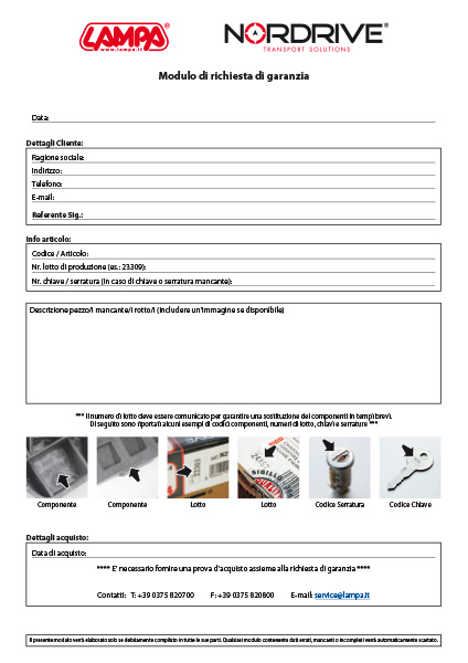 Customer Warranty Request